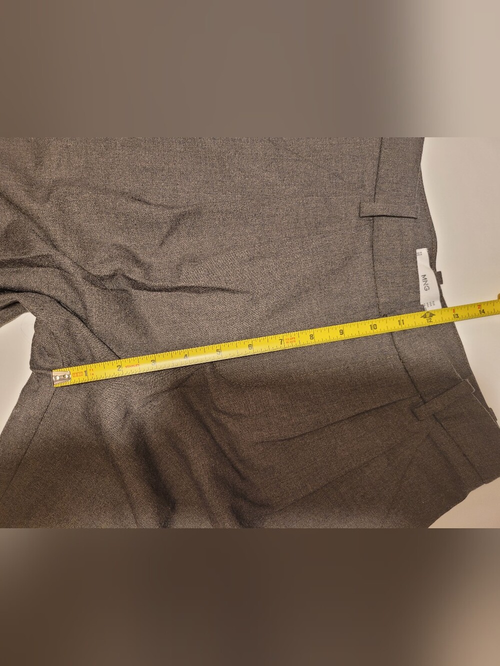 MANGO Tailored High-Waist Wool Blend Trousers Pants in Charcoal - Picture 12 of 13